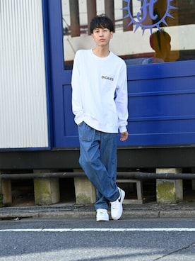 「NAVY（ネイビー）のアイテム（パンツ）」を使った、マックハウスZOZOスタイリスト メンズさん（メンズ・178cm）の秋コーディネート