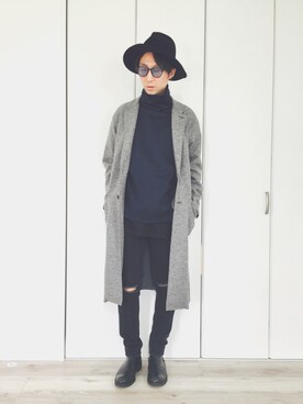「DIGAWEL（ディガウェル）のアイテム（その他トップス）」を使った、TAKAさん（メンズ・175cm）の冬コーディネート