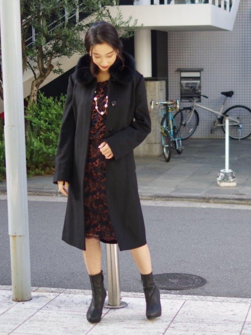 NARACAMICIE（ナラカミーチェ）の「フォックスファー付ウールロング