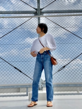 「ISABEL MARANT（イザベルマラン）のアイテム（サンダル）」を使った、ma---riさん（レディース・151cm）の夏コーディネート