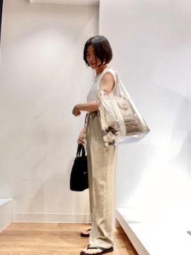 「Saturdays NYC（サタデーズ ニューヨークシティ ）のアイテム（サンダル）」を使った、ma---riさん（レディース・151cm）の夏コーディネート