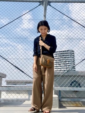 「Causerie（コズリ）のアイテム」を使った、ma---riさん（レディース・151cm）の夏コーディネート