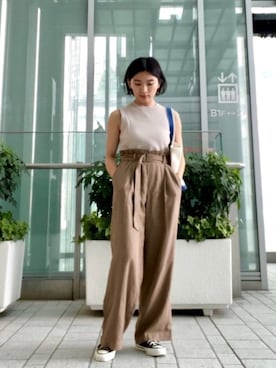 「Causerie（コズリ）のアイテム」を使った、ma---riさん（レディース・151cm）の夏コーディネート