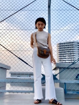 「Causerie（コズリ）のアイテム」を使った、ma---riさん（レディース・151cm）の夏コーディネート