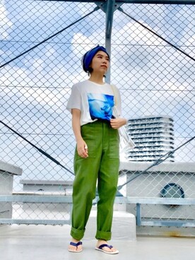 「ビーサン」｜「アイテム（その他）」を使った、ma---riさん（レディース・151cm）の夏コーディネート