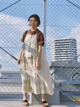 「mudoca（ムドカ）のアイテム」を使った、ma---riさん（レディース・151cm）の秋コーディネート