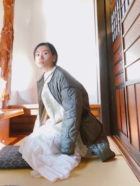 「THE SHINZONE（ザ　シンゾーン）のアイテム（その他アウター）」を使った、ma---riさん（レディース・151cm）の冬コーディネート
