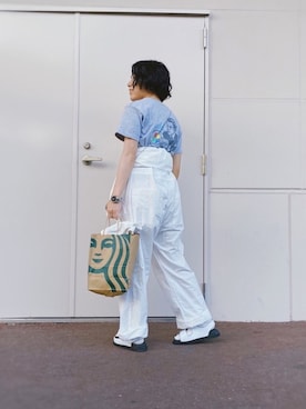 「Yarmo（ヤーモ）のアイテム」を使った、ma---riさん（レディース・151cm）の春コーディネート