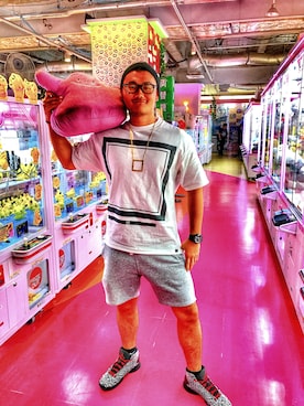 「SWAGGER（スワッガー）のアイテム（アクセサリー）」を使った、Yu Yamaguchiさん（メンズ・175cm）の夏コーディネート