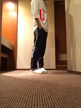 「YSTRDYS TMRRWのアイテム（パンツ、ブルー系）」を使った、ソフさん（メンズ・174cm）の夏コーディネート