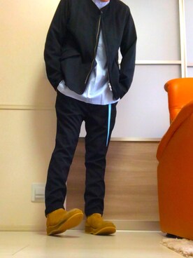 「nonnative（ノンネイティブ）のアイテム（シャツ/ブラウス、ブルー系）」を使った、ソフさん（メンズ・174cm）の春コーディネート