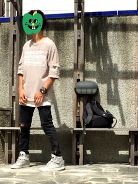 「EMMA NOVEMBER　（エマノーヴェンバー）のアイテム」を使った、kenkenさん（メンズ・175cm）の夏コーディネート