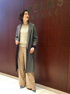 「スエードシューズ」｜Tomoko.Kさん（レディース・163cm・40代）の冬コーディネート