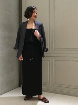 「アイテム（ピアス（片耳用））」を使った、Tomoko.Kさん（レディース・163cm）の夏コーディネート