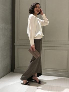 「Room no.8（ルームエイト）のアイテム」を使った、Tomoko.Kさん（レディース・163cm）の秋コーディネート