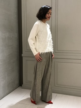 「赤パンプス」｜Tomoko.Kさん（レディース・163cm）の秋コーディネート