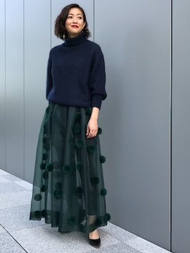 「EFFE BEAMS（エッフェビームス）のアイテム」を使った、Tomoko.Kさん（レディース・163cm）の秋コーディネート