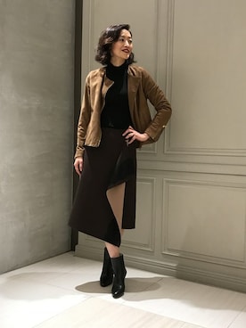 「EFFE BEAMS（エッフェビームス）のアイテム」を使った、Tomoko.Kさん（レディース・163cm）の秋コーディネート
