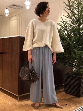 「Room no.8（ルームエイト）のアイテム」を使った、Tomoko.Kさん（レディース・163cm）の冬コーディネート
