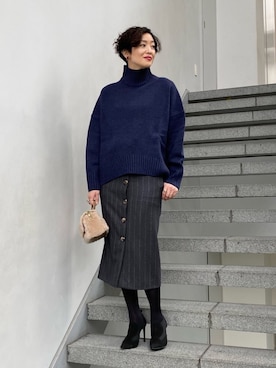 「EFFE BEAMS（エッフェビームス）のアイテム」を使った、Tomoko.Kさん（レディース・163cm）の秋コーディネート