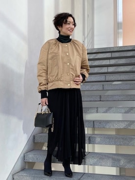 「EFFE BEAMS（エッフェビームス）のアイテム」を使った、Tomoko.Kさん（レディース・163cm）の冬コーディネート