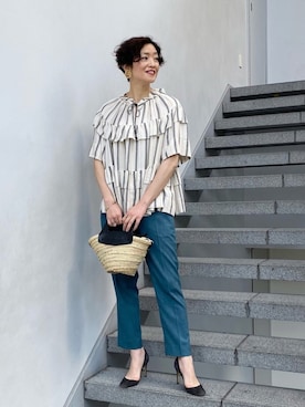 「EFFE BEAMS（エッフェビームス）のアイテム（バッグ）」を使った、Tomoko.Kさん（レディース・163cm）の春コーディネート