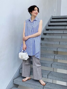 「アイテム（ピアス（両耳用））」を使った、Tomoko.Kさん（レディース・163cm・40代）の春コーディネート