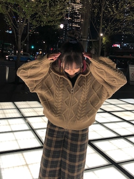 「忘れたのアイテム（トップス、ブラウン系）」を使った、kozuecさん（レディース・160cm）の春コーディネート
