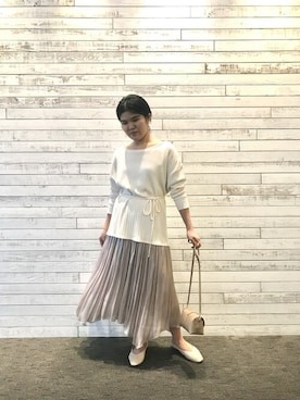 「FONCE（フォンセ）のアイテム」を使った、CHIHARUさん（レディース・163cm）の春コーディネート