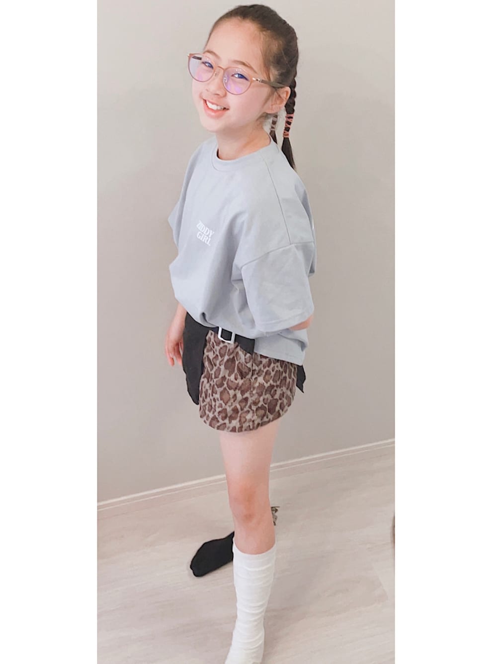「ZIDDY、ziddyコーデ、ziddygirl、ziddy大好き、js5、小学生女子、小学生コーデ」｜「ZIDDYのZIDDY/ロゴ ルーズ トレンドシルエット Tシャツ（Tシャツ/カットソー、ブルー系）」を使った、☆Rico☆さん（キッズ・138cm）の夏コーディネートの1枚目の写真