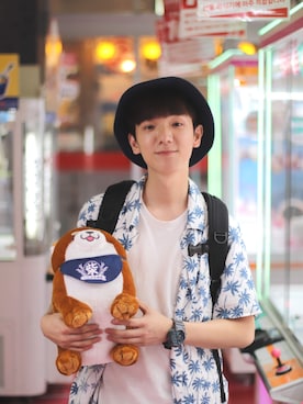 「SPAO（スパオ）のアイテム（その他アウター）」を使った、Teddy さん（メンズ・173cm）の夏コーディネート