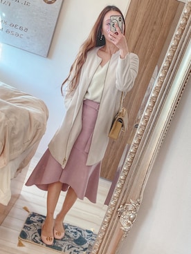 「LOUNGEDRESS（ラウンジドレス）のアイテム（その他アウター）」を使った、りぼんさん（レディース・164cm）の冬コーディネート