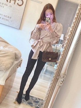 「Estella.K（エステラケー）のアイテム」を使った、りぼんさん（レディース・164cm）の春コーディネート
