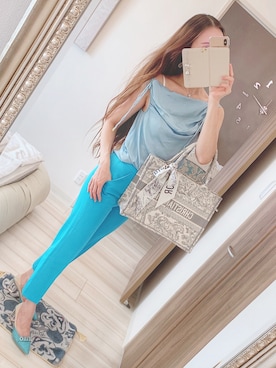 「JENNE（ジェンヌ）のアイテム（パンツ）」を使った、りぼんさん（レディース・164cm）の夏コーディネート