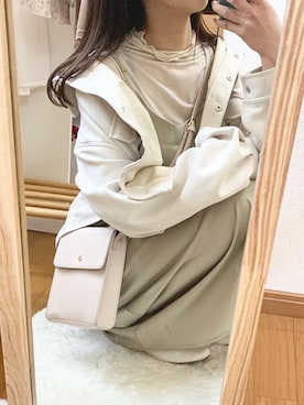 「CLEA（クレア）のアイテム（ワンピース/ドレス）」を使った、𝖺𝗋𝗎さん（レディース・158cm）の春コーディネート