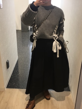 「chanel」｜「アイテム（ダウンジャケット/コート）」を使った、puku♡さん（レディース・154cm）の秋コーディネート
