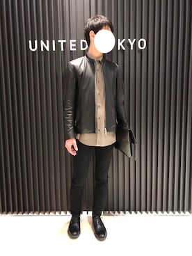 「STUDIOUS（ステュディオス）のアイテム（ハンドバッグ）」を使った、こたさん（メンズ・165cm）の春コーディネート