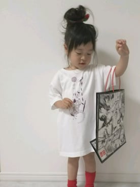 「UNIQLO（ユニクロ）のアイテム」を使った、MamUさん（キッズ・90cm）の春コーディネート