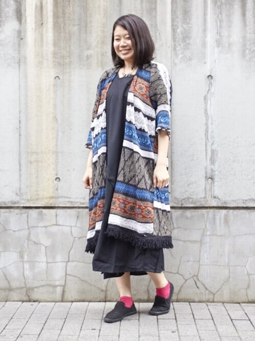 三井なつの アミナコレクション本部 チャイハネのワンピースを使ったコーディネート Wear