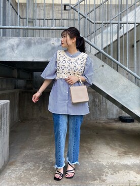 「CPCM」｜ふかたかなみさん（レディース・153cm）の夏コーディネート