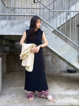 「CPCM」｜「アイテム（ワンピース/ドレス）」を使った、ふかたかなみさん（レディース・153cm）の夏コーディネート