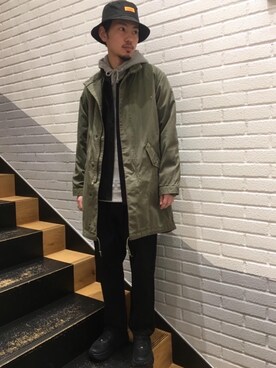 「green label relaxing（グリーンレーベルリラクシング）のアイテム（モッズコート）」を使った、morimoto11289さん（メンズ・177cm）の冬コーディネート