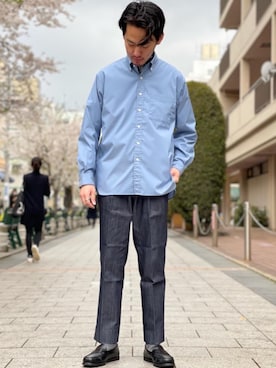 「green label relaxing（グリーンレーベルリラクシング）のアイテム（財布/小物）」を使った、morimoto11289さん（メンズ・177cm）の春コーディネート