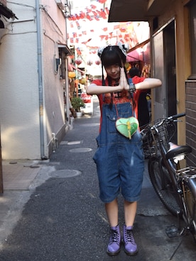 「中華街」｜六禄ろく（死体）さん（レディース・160cm）の夏コーディネート