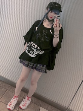 「me（ミイ）のアイテム（バッグ）」を使った、六禄ろく（死体）さん（レディース・160cm）の夏コーディネート