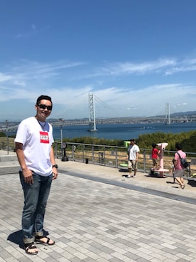 「F.C.Real Bristol（エフシーレアルブリストル）のアイテム（アナログ腕時計）」を使った、shinzaemonさん（メンズ・175cm）の夏コーディネート