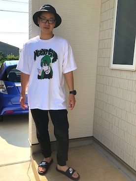 「インスタやってます」｜「アイテム（帽子）」を使った、shinzaemonさん（メンズ・175cm）の夏コーディネート