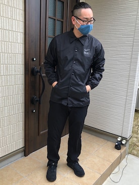 「BLACK COMME des GARCONS（ブラックコムデギャルソン）のアイテム（スラックス）」を使った、shinzaemonさん（メンズ・175cm）の春コーディネート