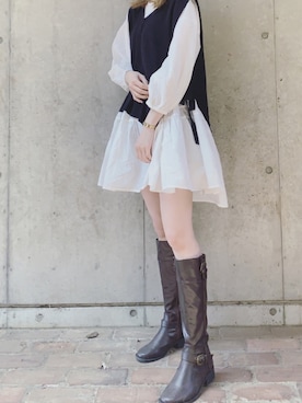 「Kastane」｜「アイテム（腕時計）」を使った、yopiさん（レディース・166cm）の春コーディネート
