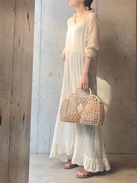 「handmade」｜「アイテム（ワンピース/ドレス）」を使った、yopiさん（レディース・166cm）の夏コーディネート